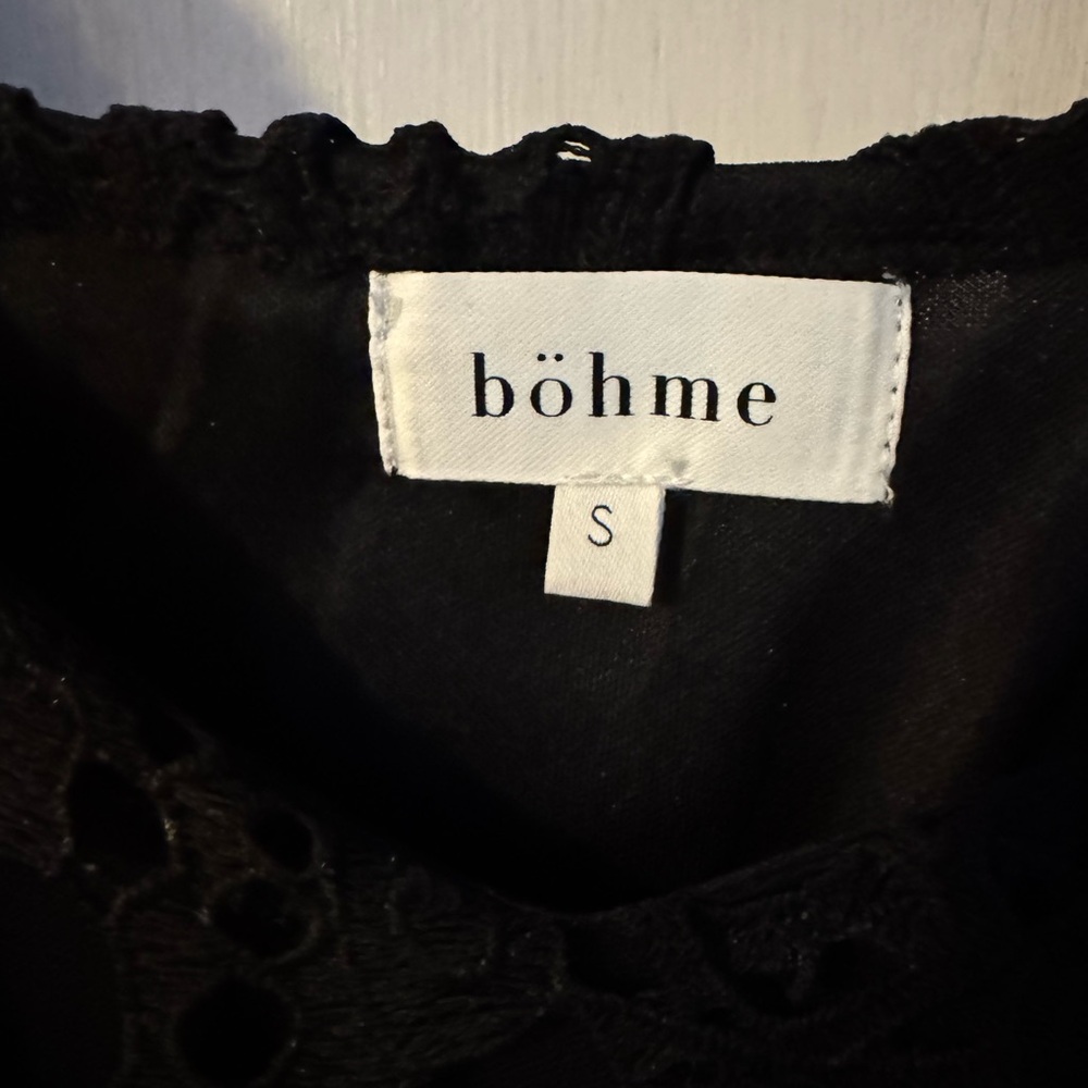 EUC Bohme “Devon” Eyelet Lace Maxi Dress in Black - Picture 6 of 8